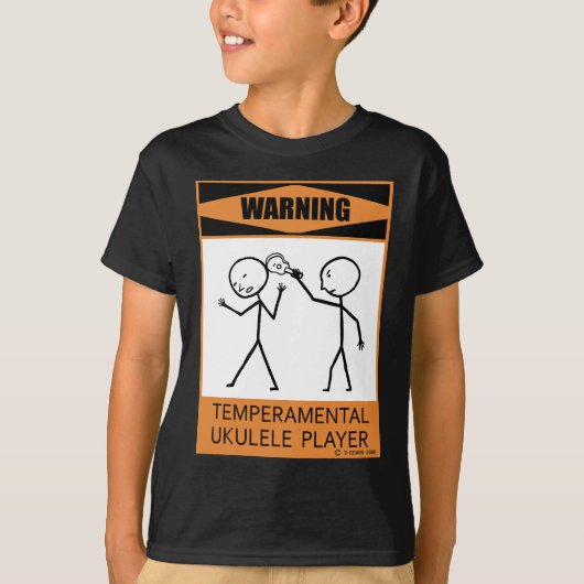 Achtung: Ukulele Player T-Shirt (Vorderseite)
