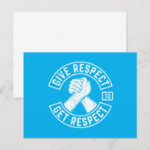 Achtung, um Respekt MC Biker Inspiration zu erhalt Postkarte (Vorne/Hinten)