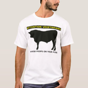 Achtung Vegetarier Lustiges T-Shirt für Fleischlie