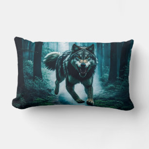 Achtung: Vollmond Lumbar Kissen