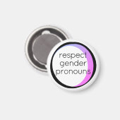Achtung von Geschlechterpronomen Magnet (Vorderseite/Rückseite)