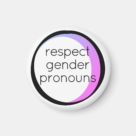 Achtung von Geschlechterpronomen Magnet (Vorne)