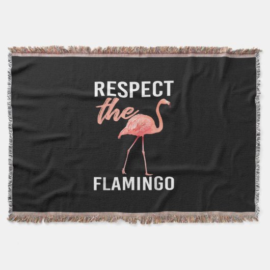 Achtung vor dem Flamingo | Funny Flamingo Lover Decke (Vorderseite)