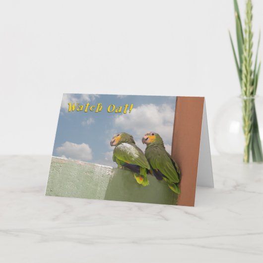 Achtung vor dem Geburtstag Karte (Vorderseite)