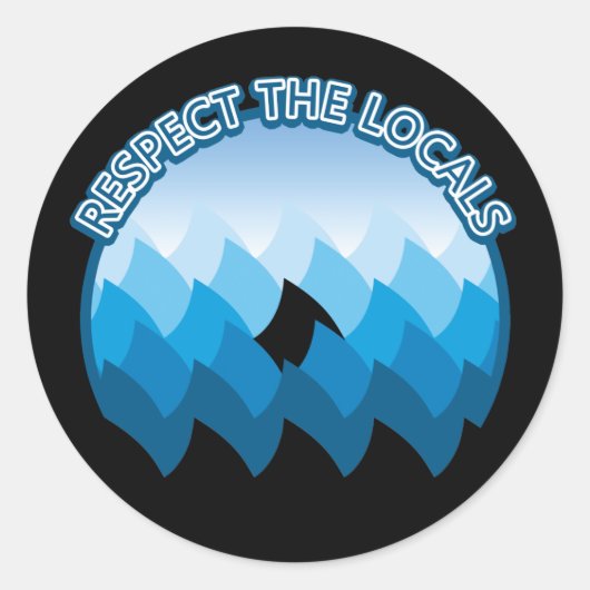 Achtung vor den Einheimischen - Sensibilisierung f Runder Aufkleber (Vorderseite)