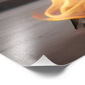 Achtung vor Feuer, keine Zeit Fotodruck (Ecke)