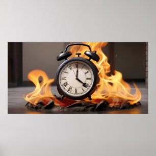 Achtung vor Feuer, keine Zeit Poster