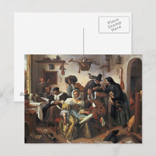 Achtung vor Luxus, c.1663 Postkarte (Vorne/Hinten)