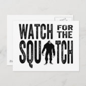 Achtung vor Squatch - Funny Bigfoot Postkarte (Vorne/Hinten)