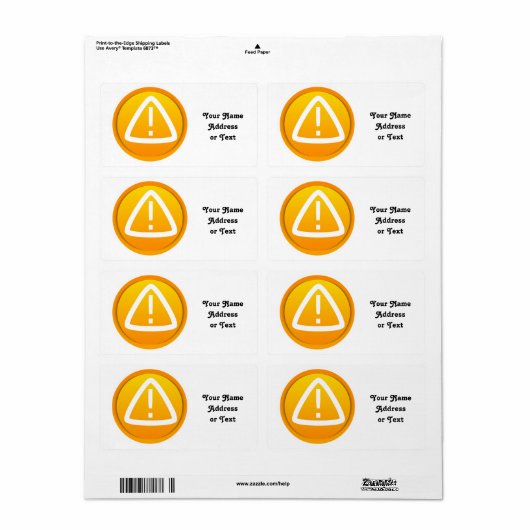 Achtung Vorsicht Symbol (Vorne)