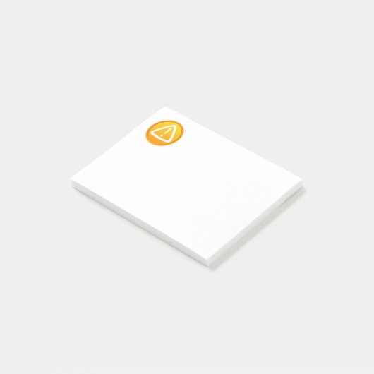 Achtung Vorsicht Symbol Post-it Klebezettel (angewinkelt)