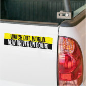 Achtung Welt Neuer Fahrer an Bord Autoaufkleber (Auf Lkw)