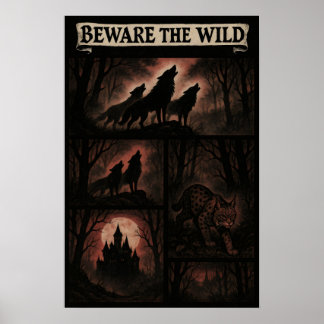 Achtung Wildnis – Comic über Kreaturen des gotisch Poster