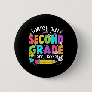 Achtung Zweite Klasse Ich Komme Zurück Zur Schule Button