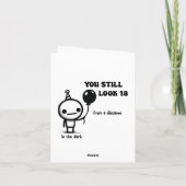 Achtzehn Doodle Geburtstagsfeier Karte (Rückseite)