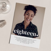 Achtzehn Herz Foto Geburtstag Einladung