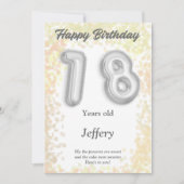 Achtzehnjährige Happy Birthday Card (Vorderseite)