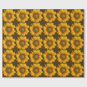 Achtzehnte Hochzeitstag Sonnenblume Geschenkpapier (Flach)