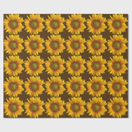 Achtzehnte Hochzeitstag Sonnenblume Geschenkpapier (Flach)