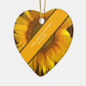 Achtzehnte Hochzeitstag Sonnenblume Keramik Ornament (Links)