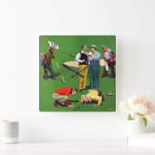 Achtzehnte Hole Quadratische Wanduhr (Zuhause)