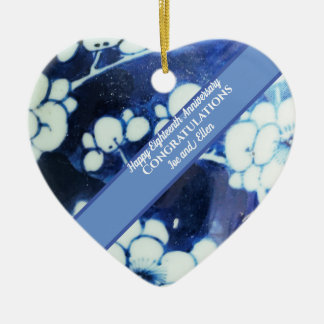 Achtzehnter Hochzeitstag Keramik Ornament