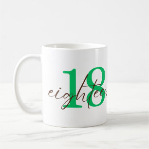 Achtzehntes 18-Jahres-Jubiläum Personalisierung Kaffeetasse