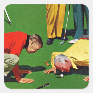 Achtzehntes Loch Quadratischer Aufkleber