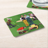 Achtzehntes Loch Rechteckiger Pappuntersetzer (angewinkelt)