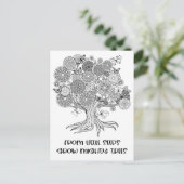 Achtzig Bäume Positivität Vorsicht Farbe Ihre eige Postkarte (Stehend Vorderseite)