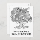 Achtzig Bäume Positivität Vorsicht Farbe Ihre eige Postkarte (Vorne/Hinten)