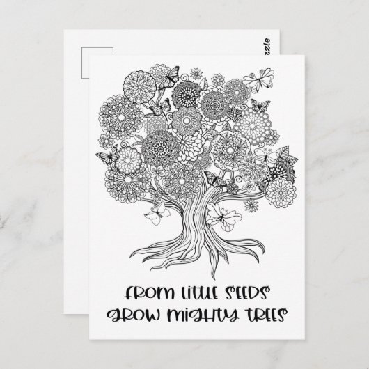 Achtzig Bäume Positivität Vorsicht Farbe Ihre eige Postkarte (Vorne/Hinten)
