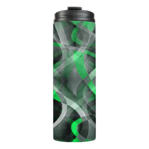 Achtzig Chic Succulant Green und Grau Abstrakt Pa Thermosbecher