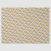 Achtzig & elegant 80. Geburtstag Gold Black Seidenpapier (Vorderseite)