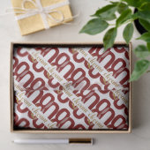 Achtzig & elegant 80. Geburtstag Ruby Red Gold Seidenpapier (Geschenk)