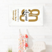 Achtzig & elegante Gold Black 80. Geburtstag Banner (Insitu)