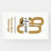 Achtzig & elegante Gold Black 80. Geburtstag Banner (Horizontal)