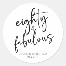 Achtzig & fabelhafte Minimal 80. Geburtstagsparty