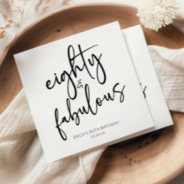 Achtzig & fabelhafte Minimal 80. Geburtstagsparty Serviette