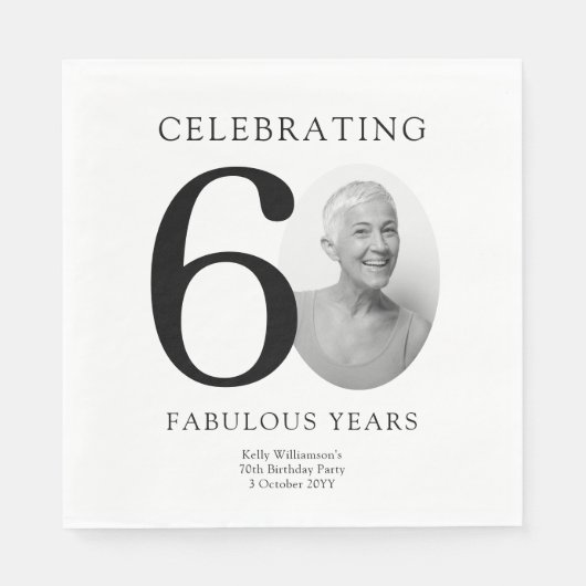 Achtzig Fabulous Years 80. Geburtstag Serviette (Vorderseite)