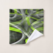 Achtzig gestyltes Grau- und Lemon-Curve-Muster Badhandtuch Set (Waschlappen)