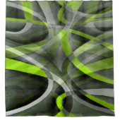 Achtzig Grau- und Zitronenbogenmuster Duschvorhang (Vorderseite)