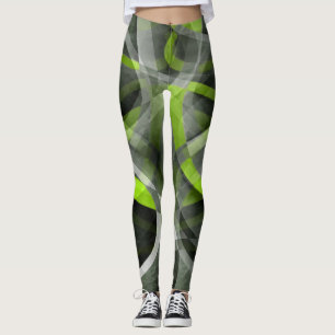 Achtzig Grau- und Zitronenbogenmuster Leggings