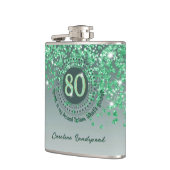 Achtzig & grüne Glitzer & Trinkangebot Flachmann (Links)