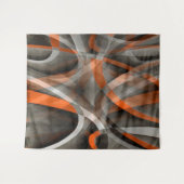 Achtzig Jahre lang verbrannte Vibes Orange und gra Wandteppich (Vorderseite (Horizontal))