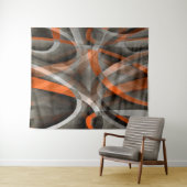 Achtzig Jahre lang verbrannte Vibes Orange und gra Wandteppich (Beispiel (Horizontal))