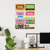 Achtzig Liebe ist ein Mixtape Cassette 80's Poster (Heimbüro)