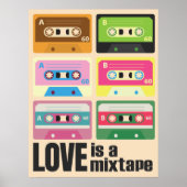 Achtzig Liebe ist ein Mixtape Cassette 80's Poster (Vorne)