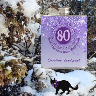 Achtzig & Lila Glitzer- und Trinkangebote Flachmann