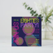 Achtzig Party!Einladung Einladung (Stehend Vorderseite)